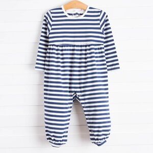 Stitchy Fish Parker Romper Navy Stripe size 3T